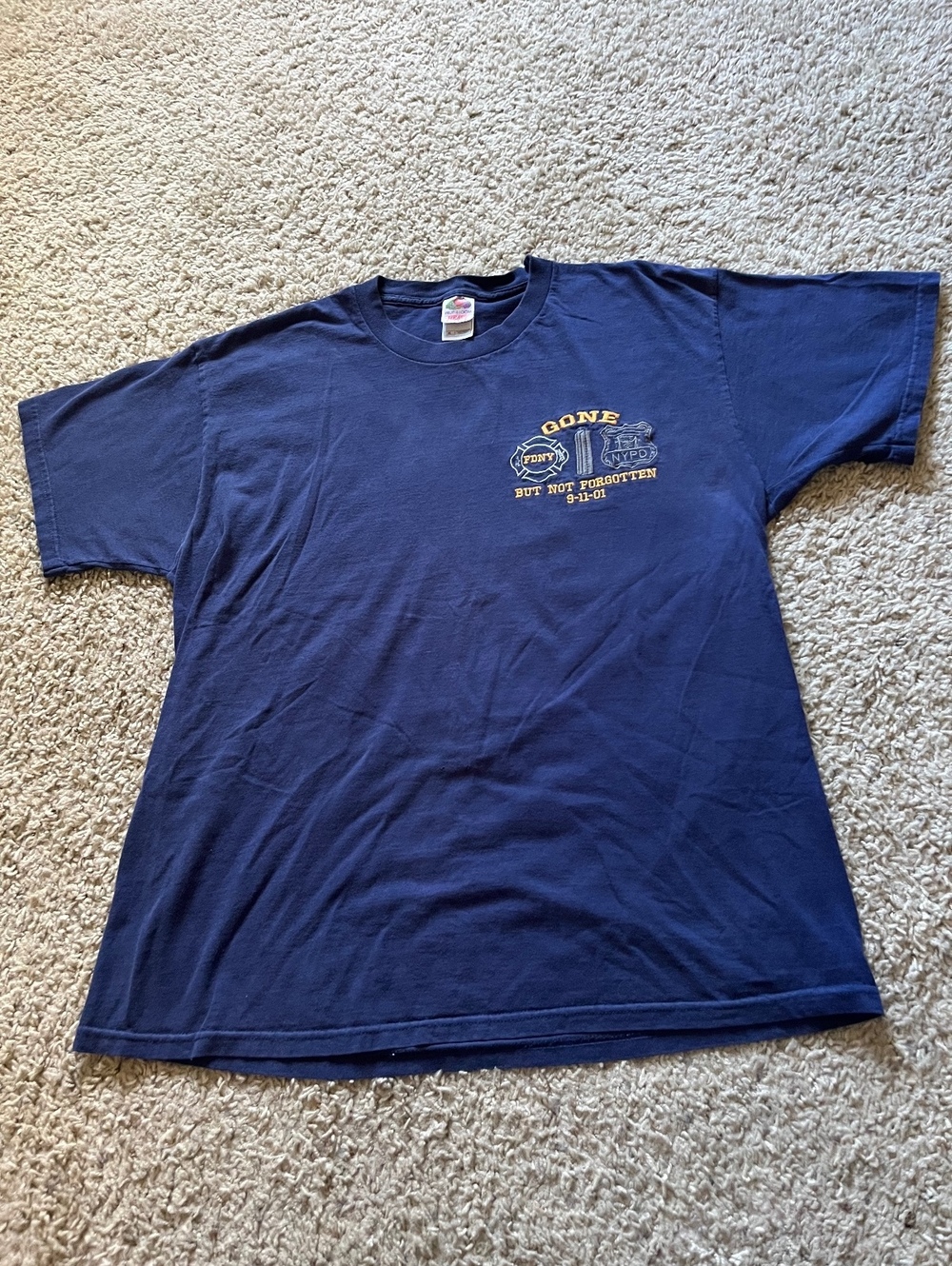 Fruit of the Loom VTG 9/11 Memorial Tee Navy XL